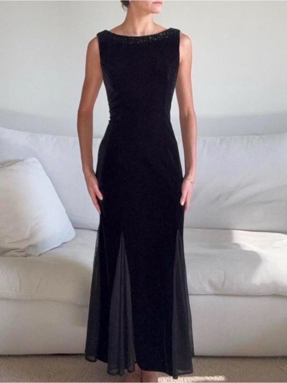 Classic Black Evening Gown - Sleeveless Elegant Maxi Dress